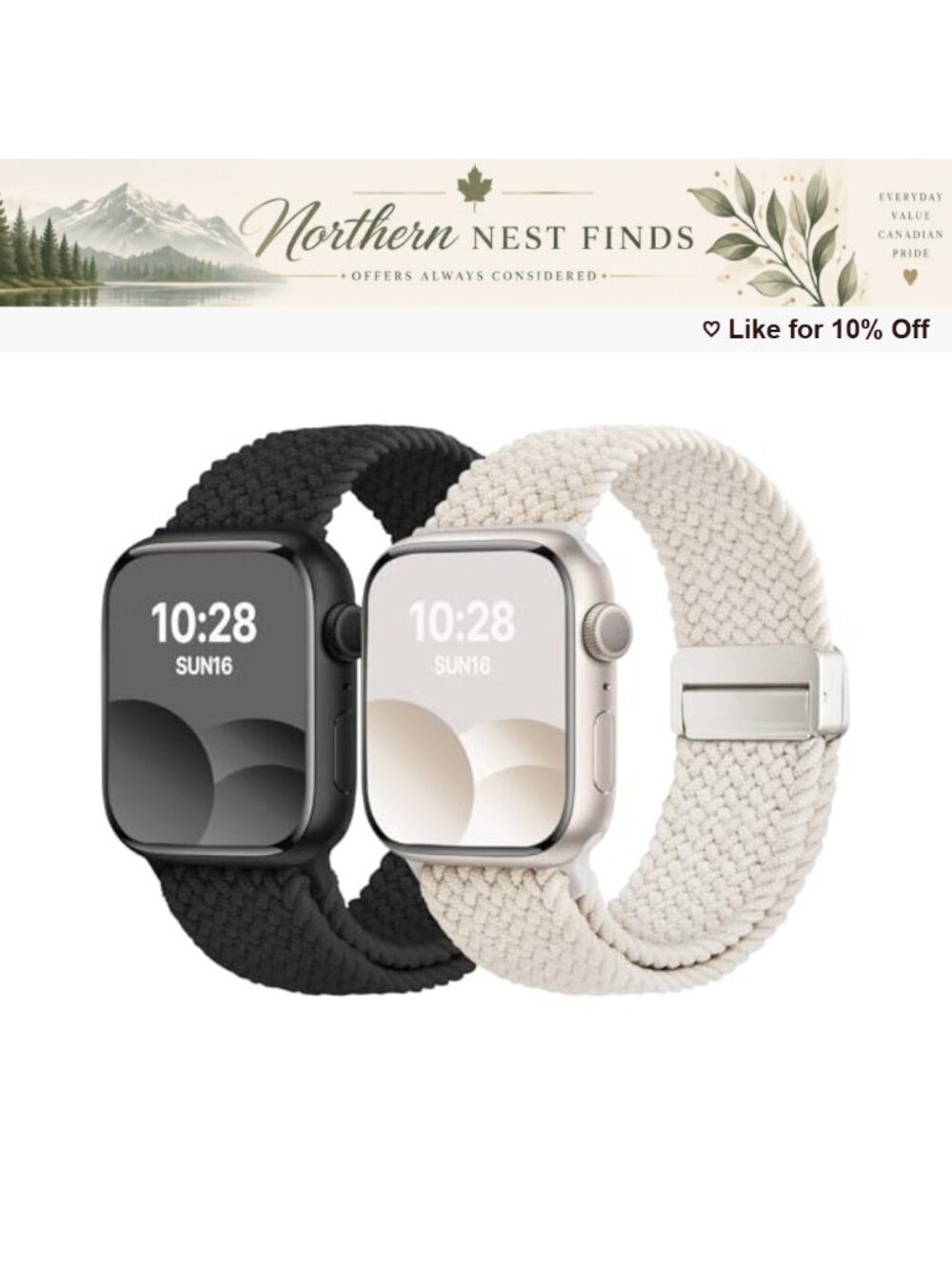 Magnetic Braided Nylon Band for Apple Watch 42/41/40/38mm